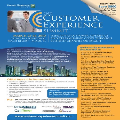 Customer Experience Summit 2010
