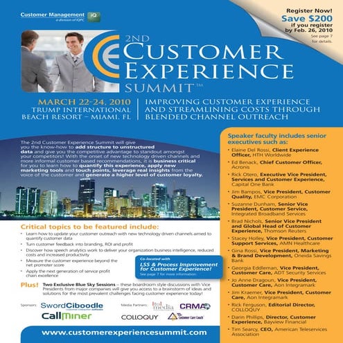 Customer Experience Summit 2010