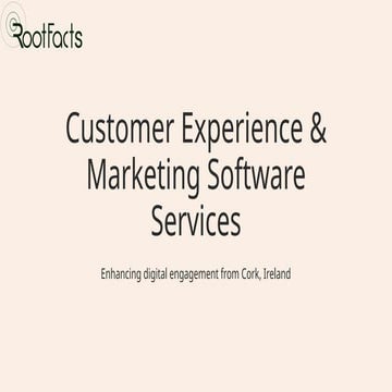 Customer Experience And Marketing Software Services Pptx