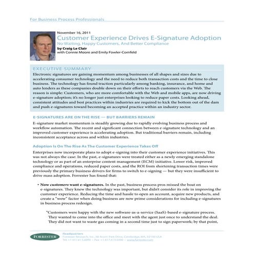 Customer experience drives e-signature adoption