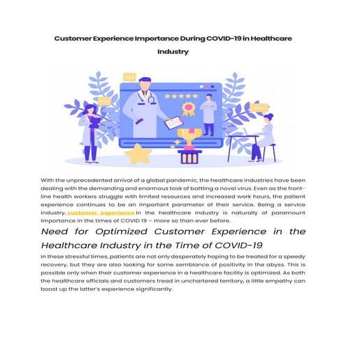 Customer Experience Importance During COVID-19 in Healthcare Industry
