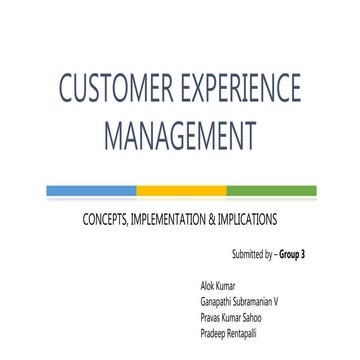 Customer experience management