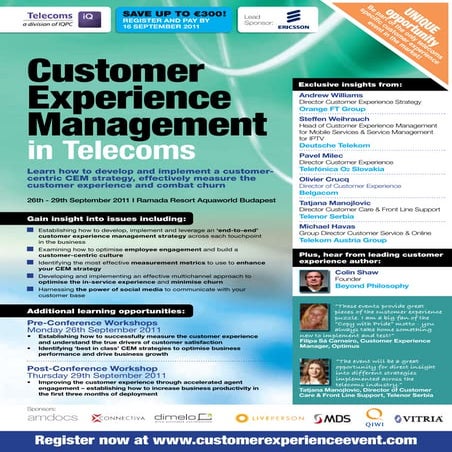 Customer experience management in telecoms