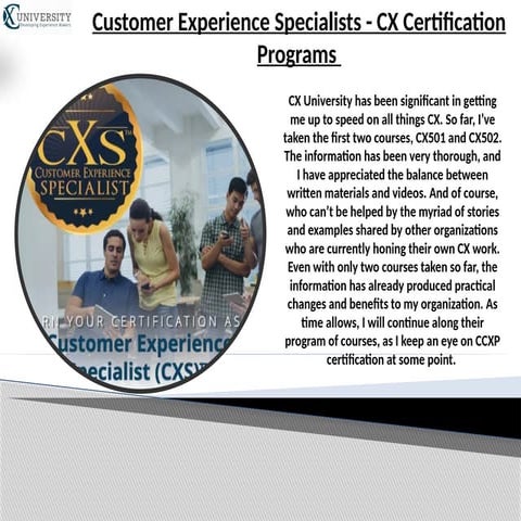 Customer Experience Specialists - CX Certification Programs.pptx