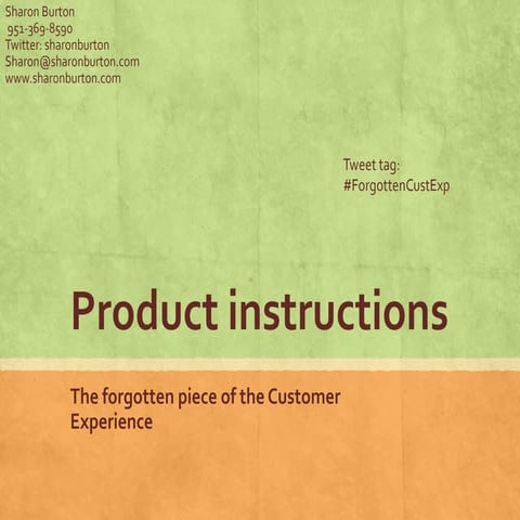 Product instructions: The missing piece of the customer experience webinar