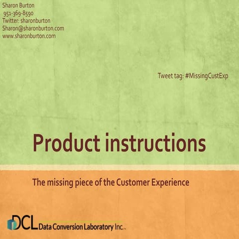 Product Instructions: The Missing Piece of the Customer Experience