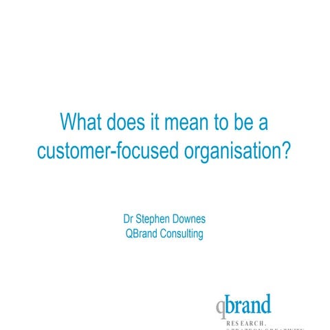 Customer Focus and Market Orientation