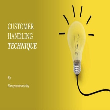 Customer handling Techniques