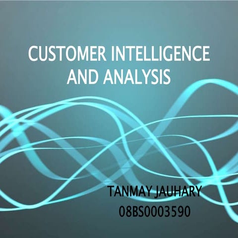 Customer Intelligence And Analysis