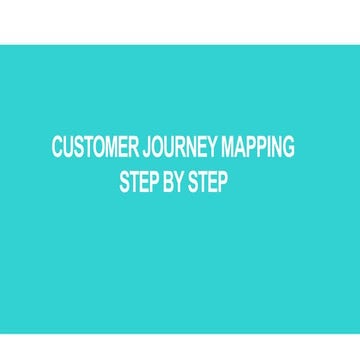 Customer Journey Mapping