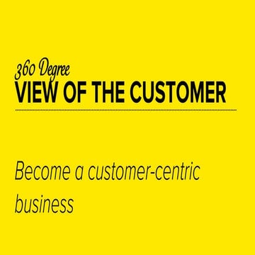 Become a customer-centric business