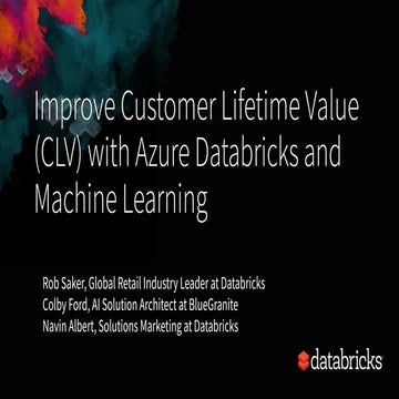 Using ML and Azure to improve Customer Lifetime Value