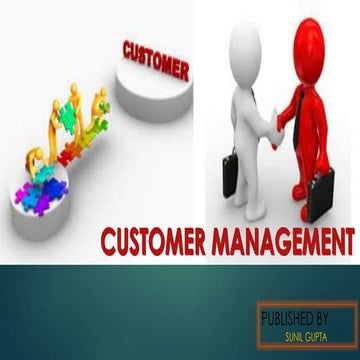 Brilliant slides on Customer management 