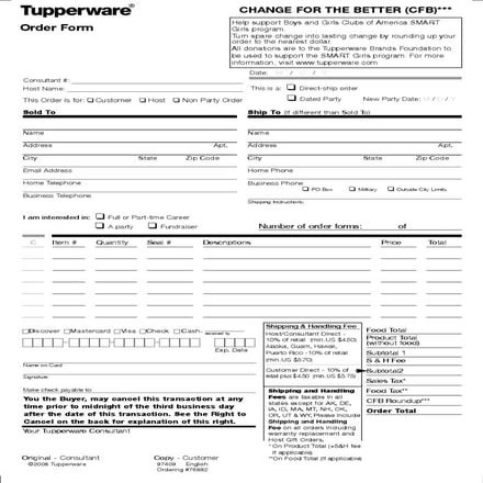 Customer Order Form | PDF