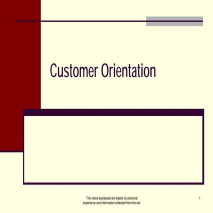 Customer Orientation
