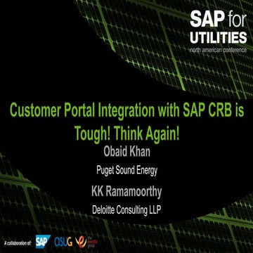 Customer portal integration with sap crb is tough! think again