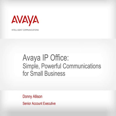 Customer Presentation   Ip Office R5