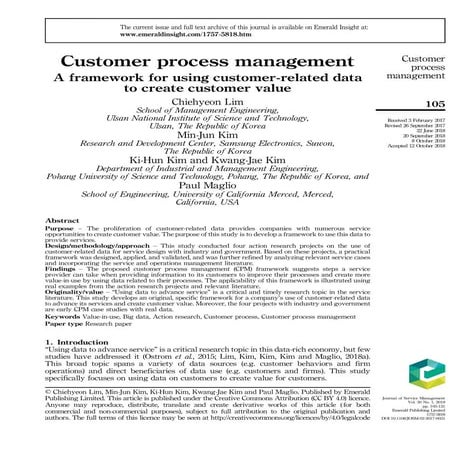 Customer process management