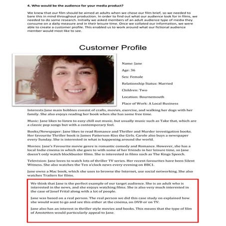 Customer profile