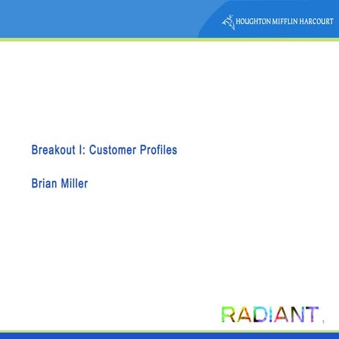 Customer Profile - Account Vision, Targeted Funding, Implementation