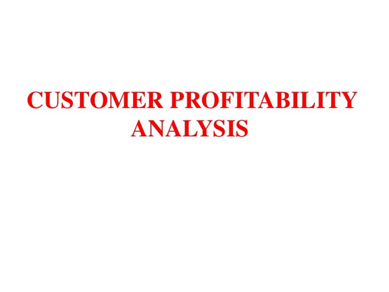 customer profitability analysis