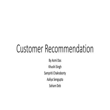 Customer Recommendation Projecttttt.pptx