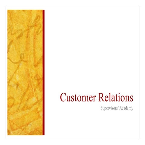 Customer Relations