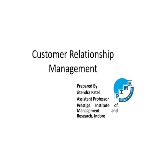 Customer relationship management