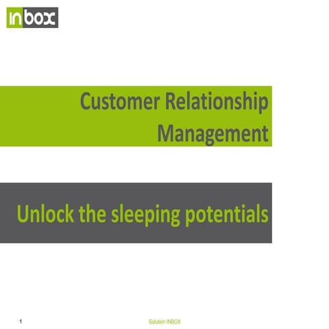 Customer relationship management   one to one