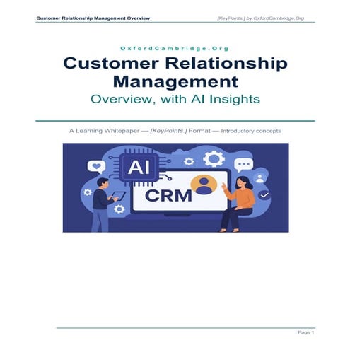 Comprehensive Customer Relationship Management Overview (White-paper) | PDF