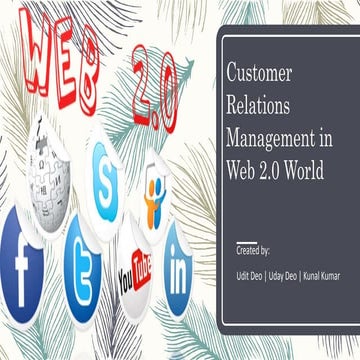 Customer relations management in web 2.0 World