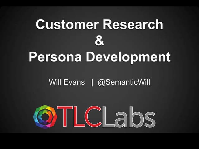 Customer Research & Persona Development
