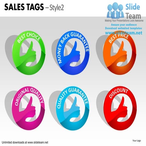 Customer sales tags best choice money back guarantee 2 power point slides and...