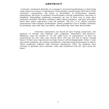 Customer  satisfaction on airtel