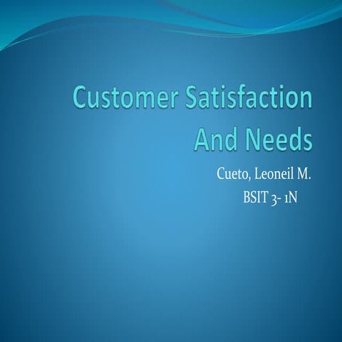 Customer satisfaction   presentation
