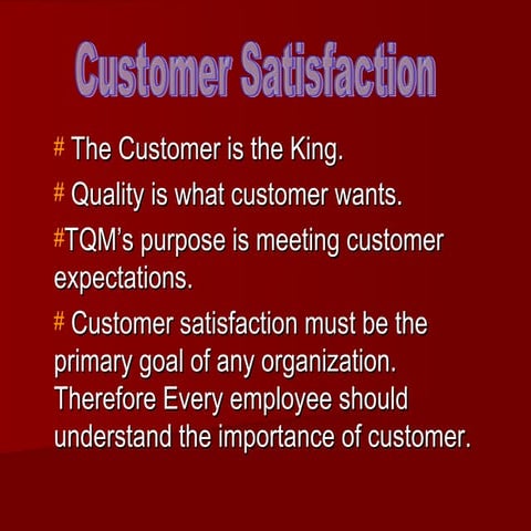 Customer satisfaction process
