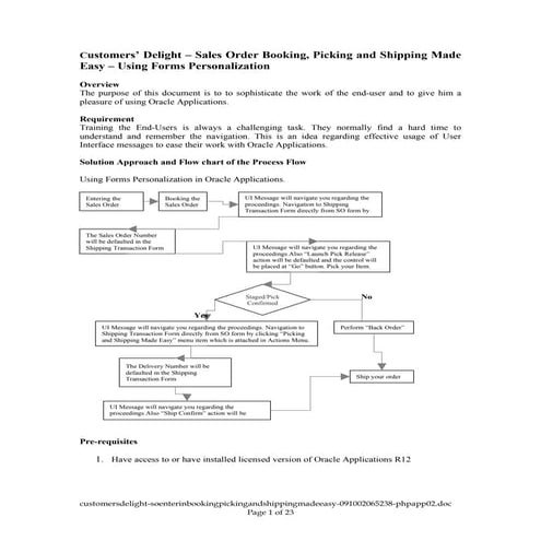 Oracle Applications - Sales Order Entering,Booking,Picking And Shipping Made ...