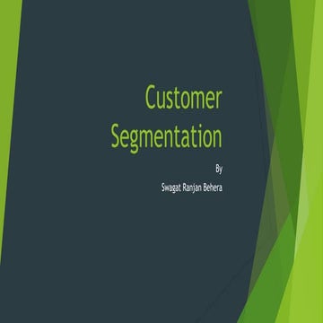 Customer segmentation