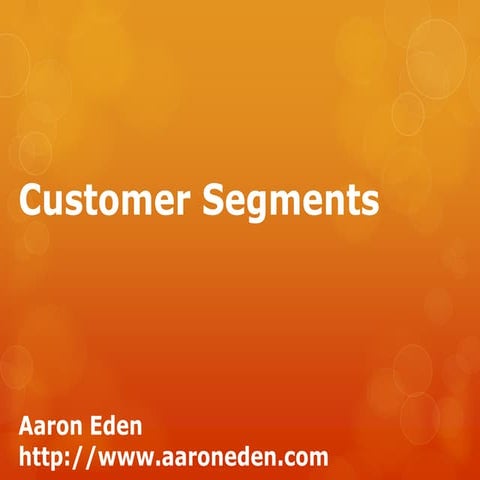 SMART Group - Understanding Customer segments