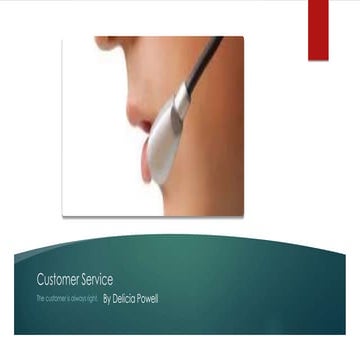 On Customer Service by Delicia Powell