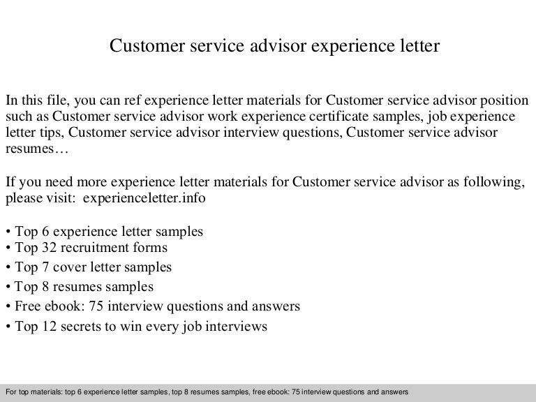 customer advisor