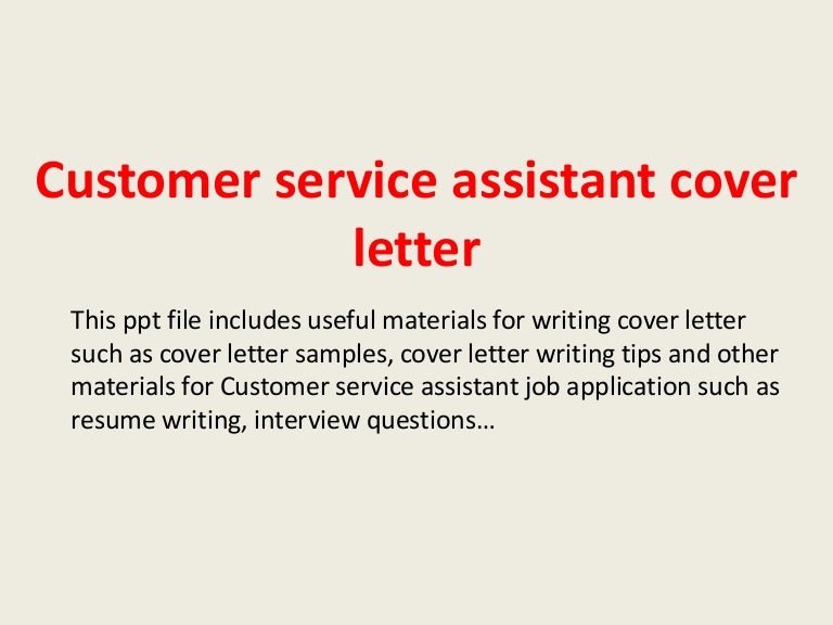 customer service assistant cover letter customer service assistant cover letter sample
