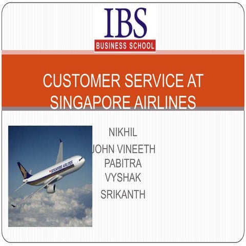 Customer service at singapore airlines