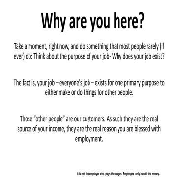 Customer service excellence