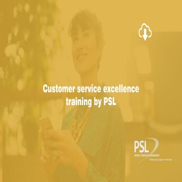 Customer service excellence training by psl