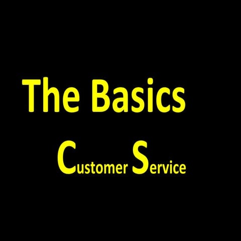 Customer Service Fundamental