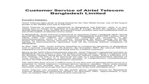 Customer service of airtel telecom bangladesh limited by sayef amin 019241222...