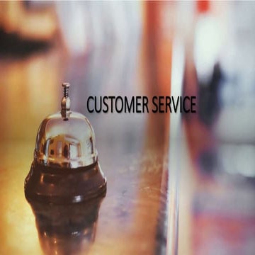 Customer service presentation
