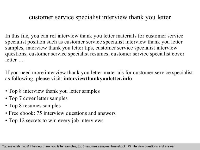 cover letter for customer service specialist
