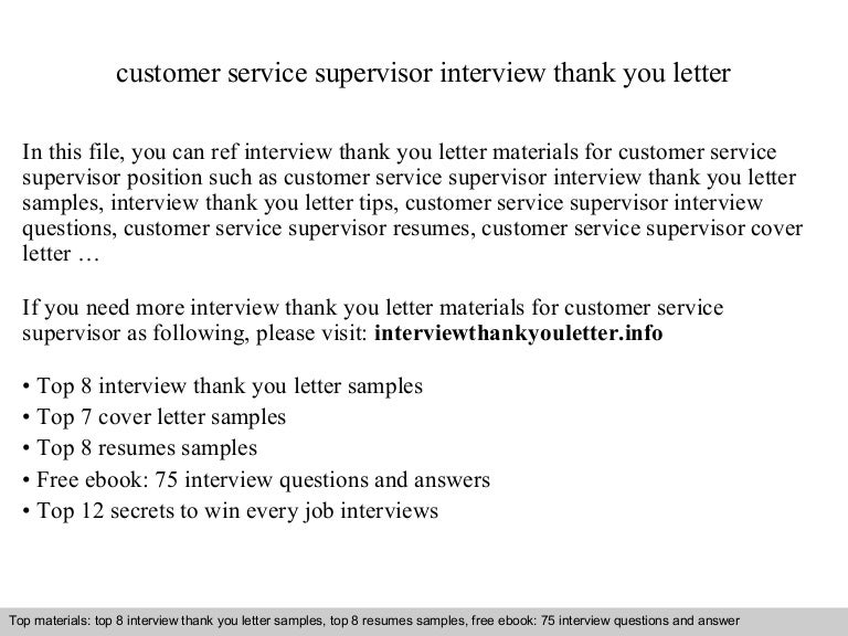 Customer Service Supervisor